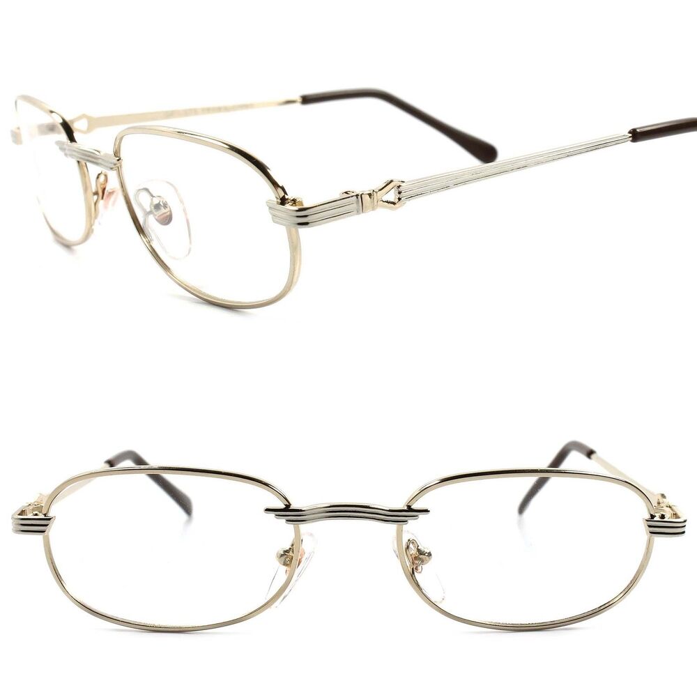 Genuine Vintage Optical  Mens Womens Gold & Silver Eye Glasses Frame